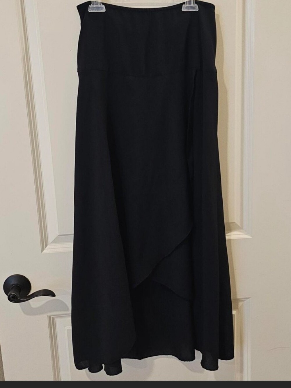 Black Women's Asymmetrical Maxi Skirt